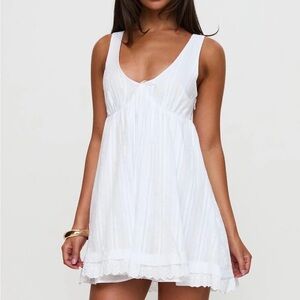 Princess Polly White Mini Nelty Dress